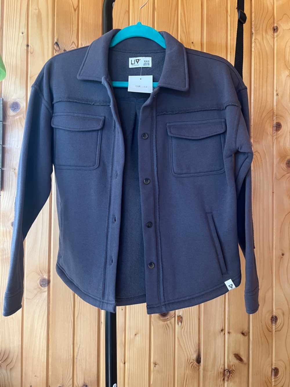 LIV Navy Fleece Shacket - Kids